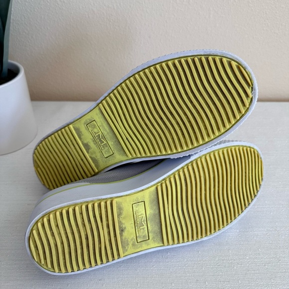 Marc Fisher Blue Rammy Gray Canvas Lace Up Platform Sneakers Women’s 7.5M - Picture 13 of 13